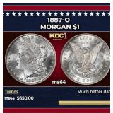 1887-o Morgan Dollar $1 Grades ms64