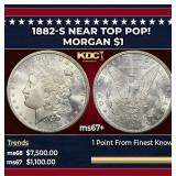 1882-s Morgan Dollar Near Top Pop! $1 Grades ms67+