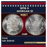 1878-s Morgan Dollar $1 Grades ms65