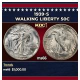 1939-s Walking Liberty Half Dollar 50c ms66 SEGS