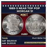 1889-s Morgan Dollar Near Top Pop $1 ms66+ SEGS