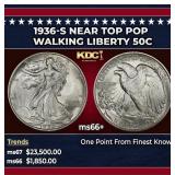 1936-s Walking Liberty Half Dollar Near Top Pop 50