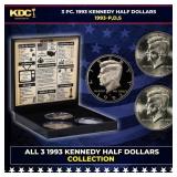 Complete 3 PC. 1993 Kennedy Half Dollar 50c set In