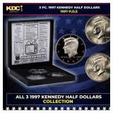 Complete 3 PC. 1997 Kennedy Half Dollar 50c set In