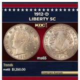 1912-d Liberty Nickel 5c ms65 SEGS