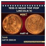 1935-d Lincoln Cent Near Top Pop 1c ms67 rd SEGS