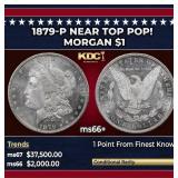 1879-p Morgan Dollar Near Top Pop! $1 ms66+ SEGS
