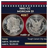 1882-cc Morgan Dollar $1 ms66+ pl SEGS