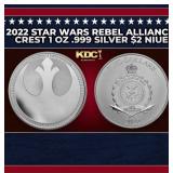 2022 Star Wars Rebel Alliance Crest 1 oz .999 Silv