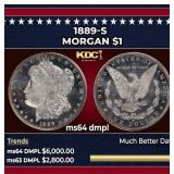 1889-s Morgan Dollar $1 ms64 dmpl SEGS