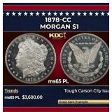 1878-cc Morgan Dollar $1 ms65 PL SEGS