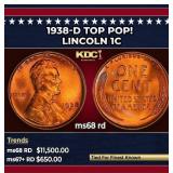 1938-d Lincoln Cent TOP POP! 1c ms68 rd SEGS