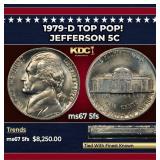 1979-d Jefferson Nickel TOP POP! 5c ms67 5fs SEGS
