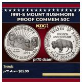 1991-s Mount Rushmore Proof Modern Commem Half Dol