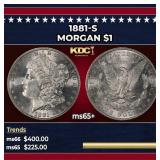 1881-s Morgan Dollar $1 Grades ms65+