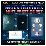 1990 United States Mint Prestige Proof Set 6 Coins
