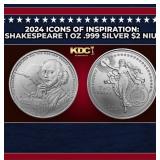 2024 Icons of Inspiration: Shakespeare 1 oz .999 S