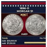 1896-o Morgan Dollar $1 ms63+ USCG