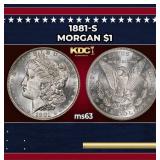 1881-s Morgan Dollar $1 Grades ms63