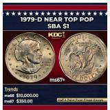 1979-d Susan B. Anthony Dollar Near Top Pop $1 ms6
