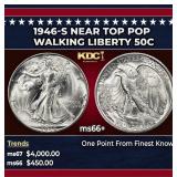 1946-s Walking Liberty Half Dollar Near Top Pop 50