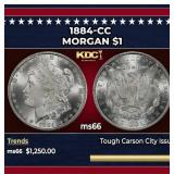 1884-cc Morgan Dollar $1 ms66 SEGS