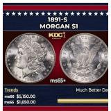 1891-s Morgan Dollar $1 ms65+ SEGS