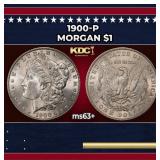 1900-p Morgan Dollar $1 Grades ms63+