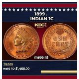 1899 Indian Cent . 1c ms66 rd SEGS