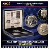 Complete 3 PC. 1977 Kennedy Half Dollar 50c set In
