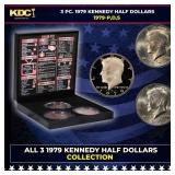 Complete 3 PC. 1979 Kennedy Half Dollar 50c set In