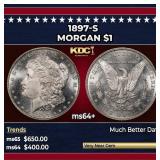 1897-s Morgan Dollar $1 Grades ms64+