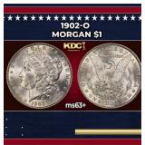 1902-o Morgan Dollar $1 Grades ms63+