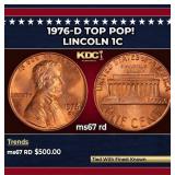 1976-d Lincoln Cent TOP POP! 1c ms67 rd SEGS