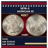1878-s Morgan Dollar $1 Grades ms65+