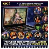 12 Coin Wicked Wizard of Oz Gold Plated Round Coll