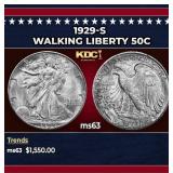 1929-s Walking Liberty Half Dollar 50c ms63 USCG