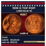 1939-d Lincoln Cent TOP POP! 1c ms68 rd SEGS