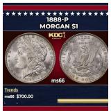 1888-p Morgan Dollar $1 Grades ms66