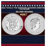 2022 Tuvalu The Simpsons Seasons Greetings - 1 oz