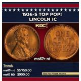 1936-s Lincoln Cent TOP POP! 1c ms67+ rd SEGS