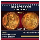 1930-d Lincoln Cent TOP POP! 1c ms67+ rd SEGS