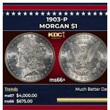 1903-p Morgan Dollar $1 ms66+ SEGS