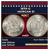 1879-o Morgan Dollar $1 Grades ms63+