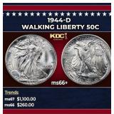 1944-d Walking Liberty Half Dollar 50c ms66+ SEGS