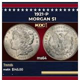 1921-p Morgan Dollar $1 Grades ms64