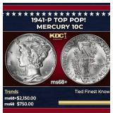 1941-p Mercury Dime TOP POP! 10c ms68+ SEGS