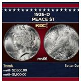 1926-d Peace Dollar $1 ms66 SEGS
