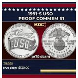 1991-S USO Proof Modern Commem Dollar $1 pr70 dcam