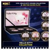 5 PC. Hello Kitty Gold Plated Round Collection In